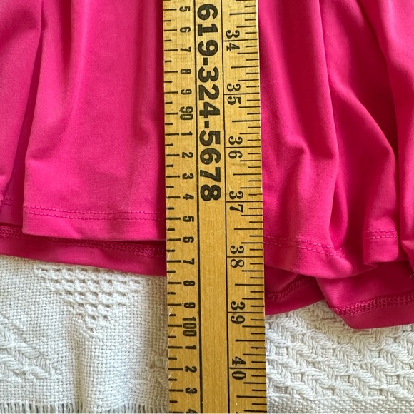 Torrid Womens Midi Skater Dress Plus 1-XL Solid Dark Pink Vacation Resort Barbie - Picture 8 of 9